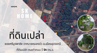 ขายที่ดินเปล่า ถนนอุดร-หนองน้ำใส ทำเลดี – 54 ตร.ว.