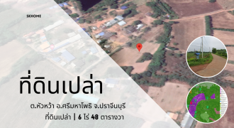 ขาย ที่ดินเปล่า 6.48 ไร่ หัวหว้า ศรีมหาโพธิ ปราจีนบุรี